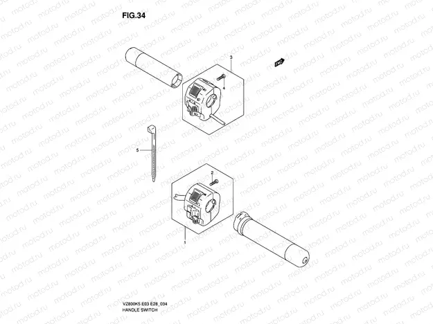 34 - HANDLE SWITCH (MODEL K5/K6)