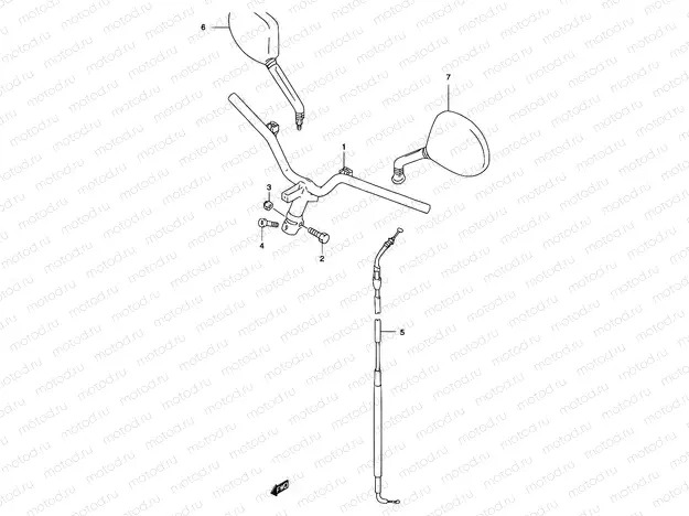 34 - HANDLEBAR (MODEL AY50WR K1/K2/AY50W K3/K4)