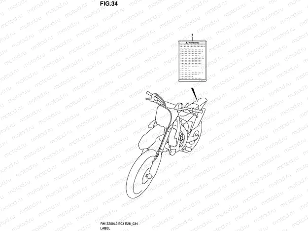 34 - LABEL (RM-Z250L2 E28)