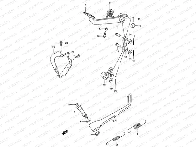 34 - PROP STAND - REAR BRAKE