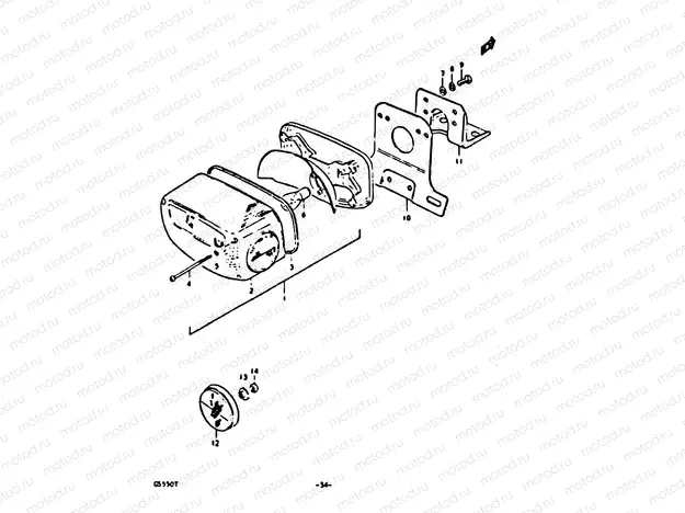 34 - REAR COMBINATION LAMP (E18, E26)