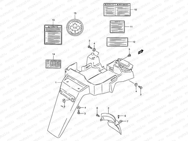 34 - REAR FENDER - LABEL