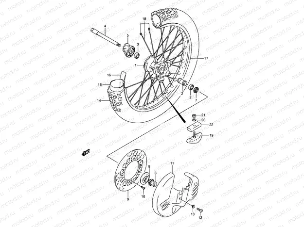 34A - FRONT WHEEL (MODEL M)