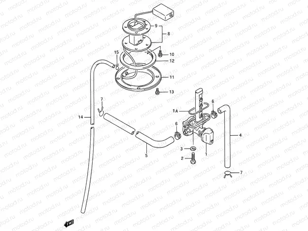 34A - FUEL COCK (MODEL L/M/N/P/R/S/T)