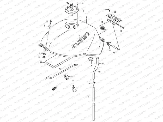 34A - FUEL TANK (MODEL K1)