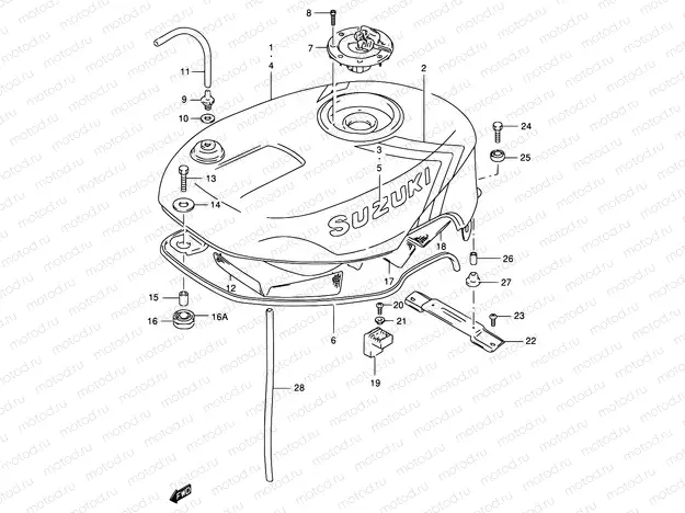 34A - FUEL TANK (MODEL M)