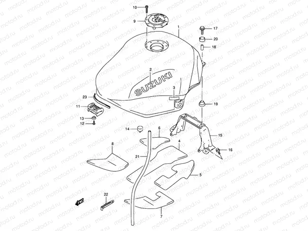 34A - FUEL TANK (MODEL Y/K1)
