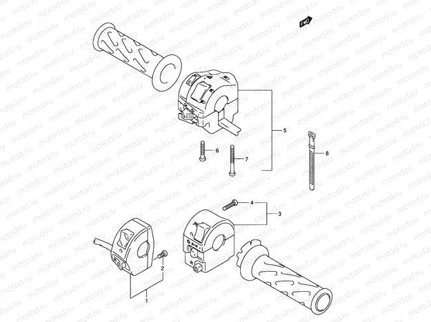 34A - HANDLE SWITCH (MODEL K3/K4)