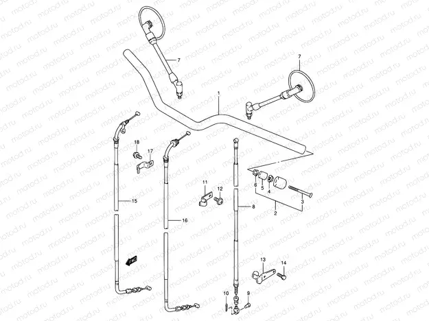 34A - HANDLEBAR (MODEL Y/K1)
