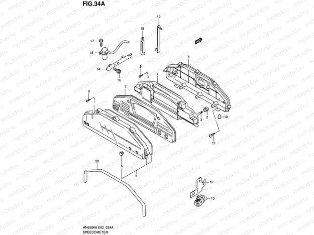 34A - SPEEDOMETER (AN650K7/K8/K9)
