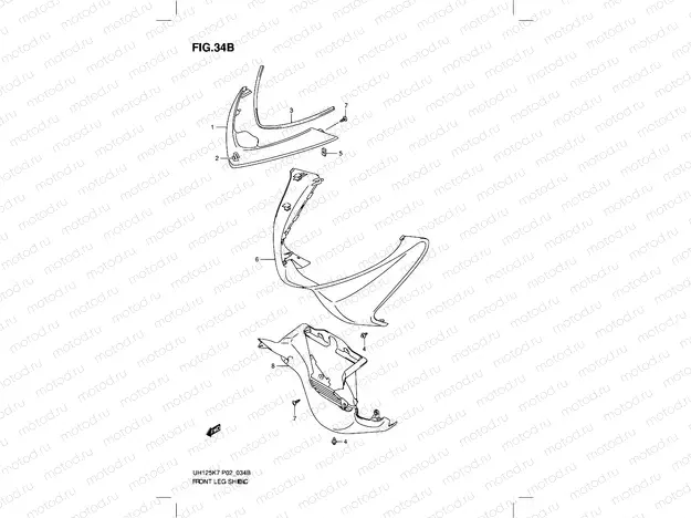 34B - FRONT LEG SHIELD (MODEL K9)