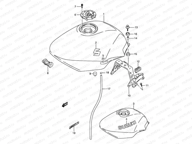 34B - FUEL TANK (MODEL P/R/S)