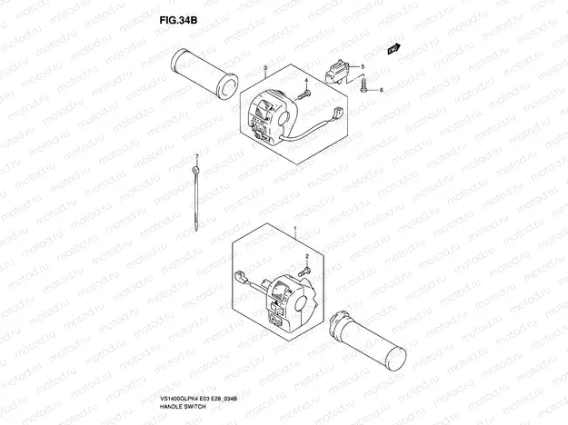 34B - HANDLE SWITCH (VS1400K6/K7/K8)