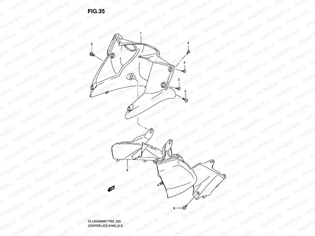 35 - CENTER LEG SHIELD