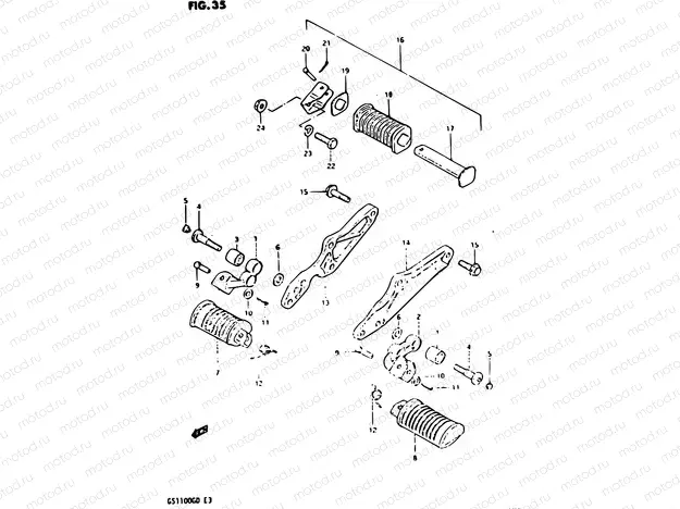 35 - FOOTREST (MODEL Z)