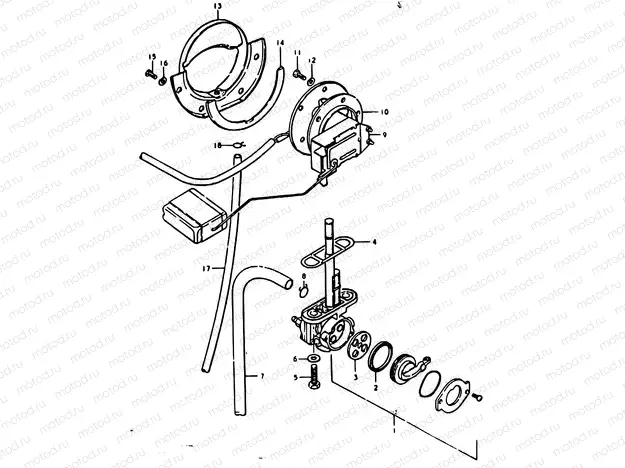 35 - FUEL COCK - FUEL GAUGE