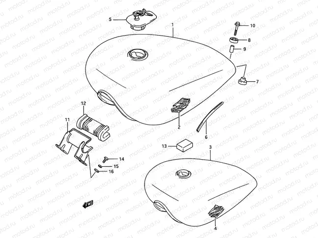35 - FUEL TANK (MODEL H/J)