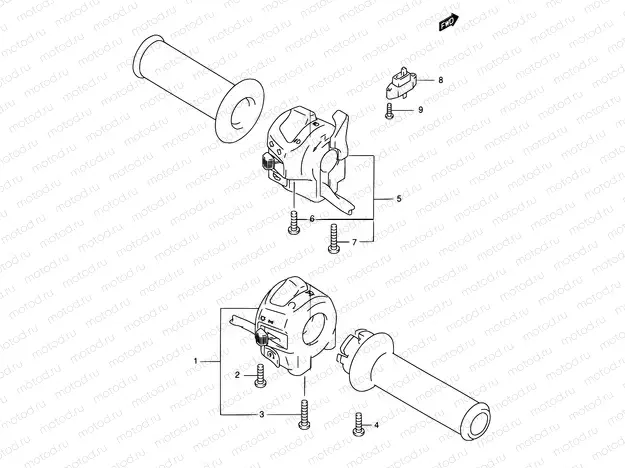 35 - HANDLE SWITCH (GSF600Y/UY/K1/K2/UK1/UK2)