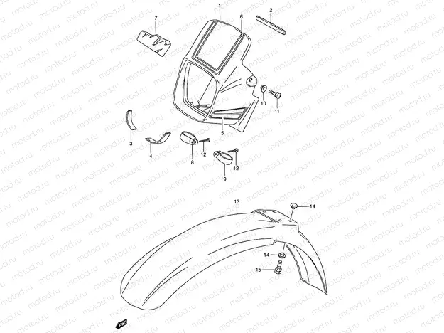 35 - HEADLAMP HOUSING (MODEL G/P/S)