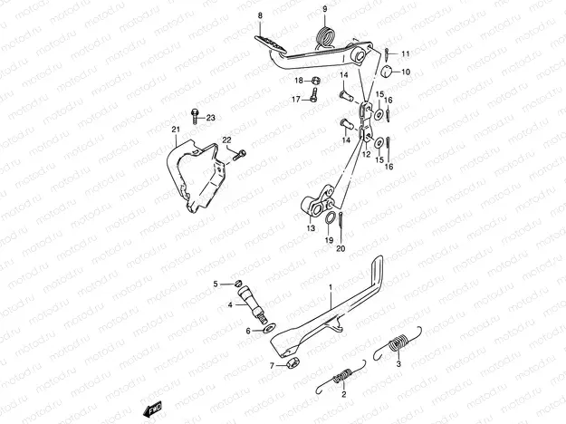 35 - PROP STAND - REAR BRAKE