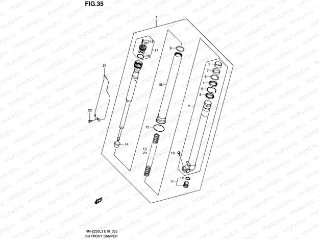 35 - RH FRONT DAMPER