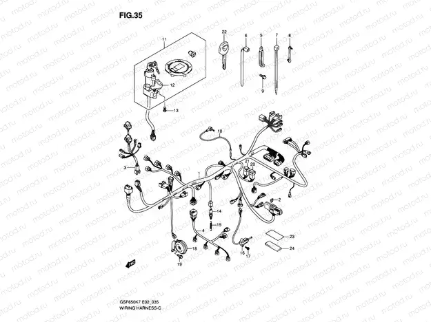 35 - WIRING HARNESS (GSF650SK7/SK8/SUK7/SUK8)