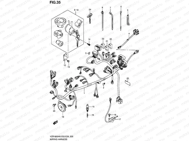 35 - WIRING HARNESS (VZR1800K6/K7/K8/K9,VZR1800ZK7/ZK8/ZK9)
