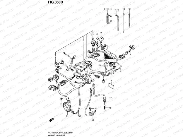 350B - WIRING HARNESS (VL1500TL4 E28)