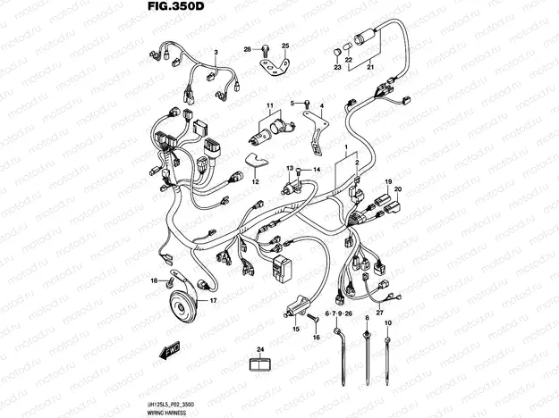 350D - WIRING HARNESS (UH125L5 P53)