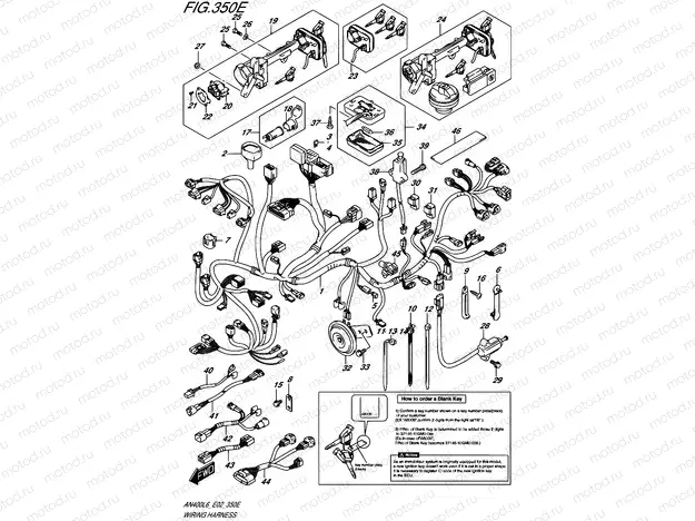 350E - WIRING HARNESS (AN400ZAL6 E19)