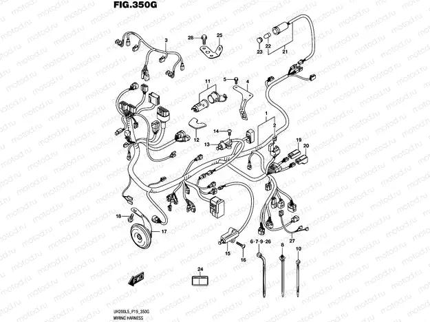 350G - WIRING HARNESS (UH200AL5 P34)