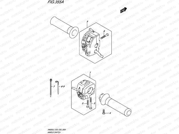 355A - HANDLE SWITCH (AN650L5 E03)