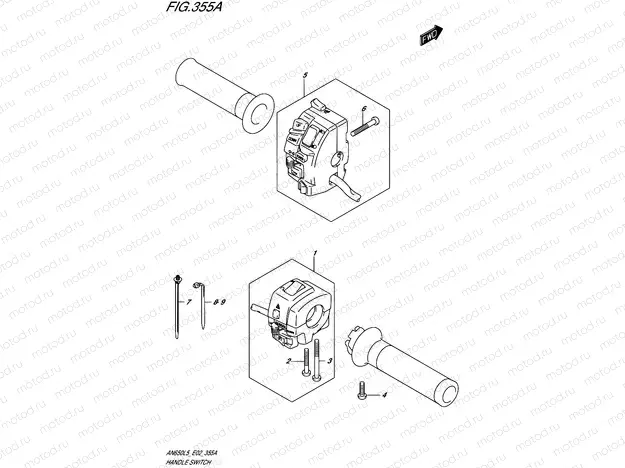 355A - HANDLE SWITCH (AN650L5 E19)
