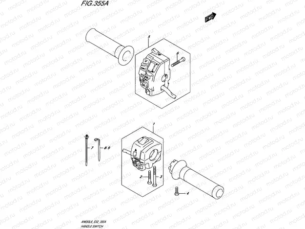 355A - HANDLE SWITCH (AN650L6 E19)