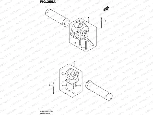 355A - HANDLE SWITCH (VL800L5 E02)