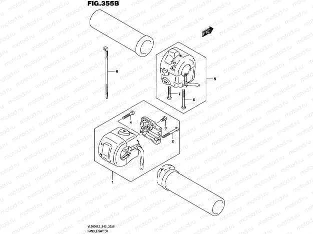 355B - HANDLE SWITCH (VL800BL5 E43)