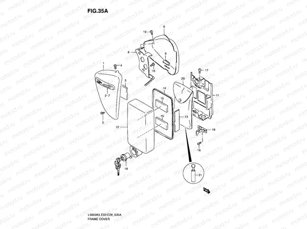 35A - FRAME COVER (MODEL K9)