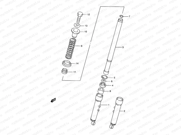 35A - FRONT FORK DAMPER (E71,E94,P36,P94)