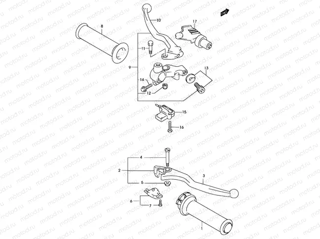 35A - HANDLE LEVER (MODEL K3)