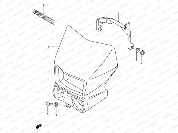 35A - HEADLAMP COVER (MODEL K2/K3/K4/K5)