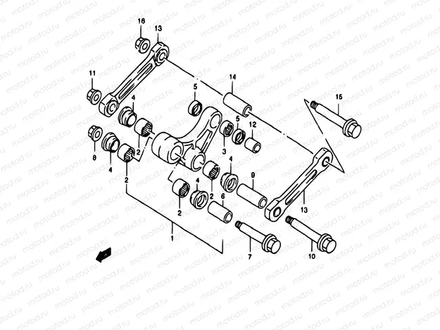 35A - REAR CUSHION LEVER (MODEL W/X)