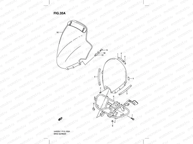35A - WINDSCREEN (MODEL EXECURIVE P19)
