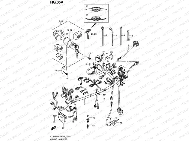 35A - WIRING HARNESS (VZR1800NK8/NK9/NU2K8/NUFK9)