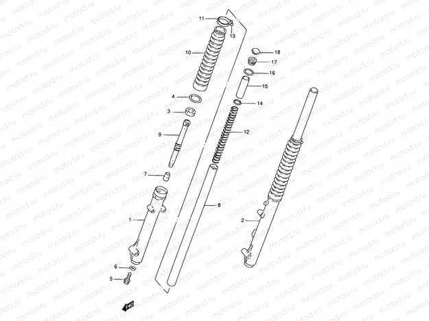 35B - FRONT DAMPER (MODEL K1 E71)