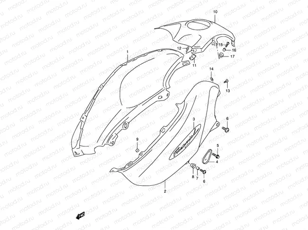 35B - FUEL TANK COVER (MODEL X)