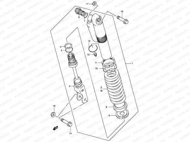 35B - REAR SHOCK ABSORBER (MODEL K5/K6)