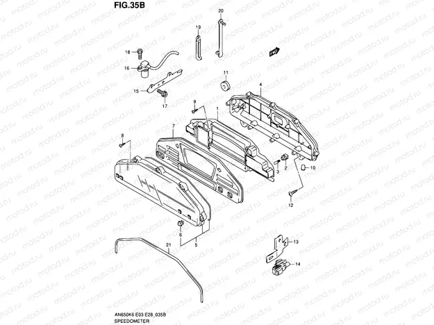 35B - SPEEDOMETER (AN650L0/AL0)
