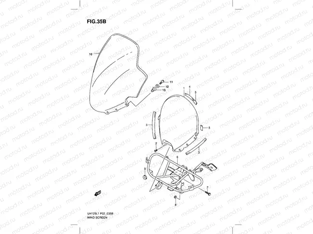 35B - WINDSCREEN (MODEL RACING P19)