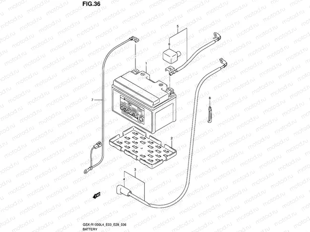 36 - BATTERY (GSX-R1000L4 E03)