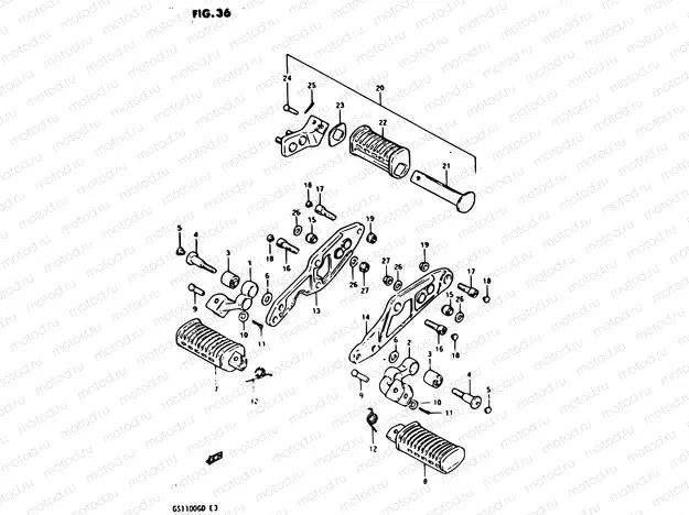 36 - FOOTREST (MODEL D)
